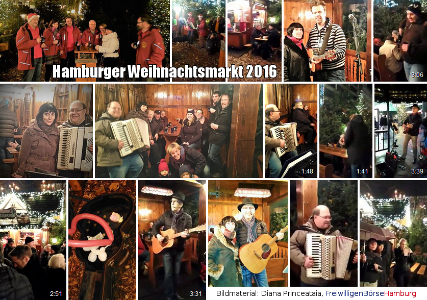 FreiwilligenBörseHamburg organisiert Straßenmusik auf Hamburger Weihnachtsmarkt 2016